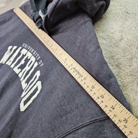 University Of Waterloo Hoodie College Sweatshirt Pullover (Measurement Photos) - Picture 6 of 10